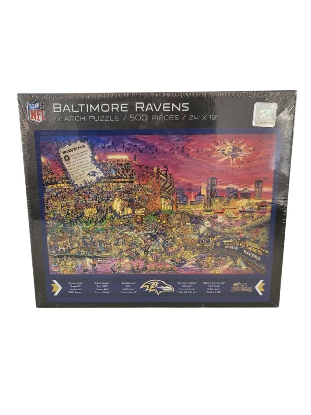 NFL Baltimore Ravens Puzzle 500 Pieces Find Joe Journeyman Search Adventure NEW
